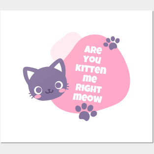 are you kitten me right meow Posters and Art